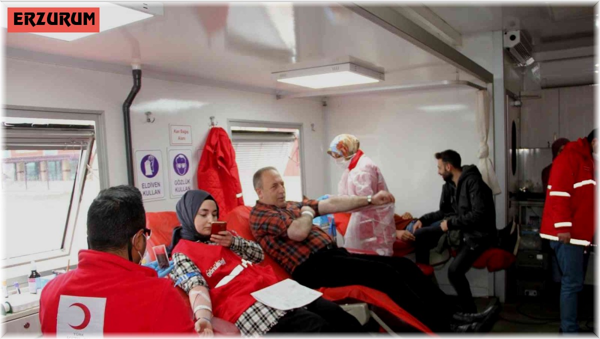 Oltu Beşeri ve Sosyal Bilimler Fakültesinden kan bağışına destek