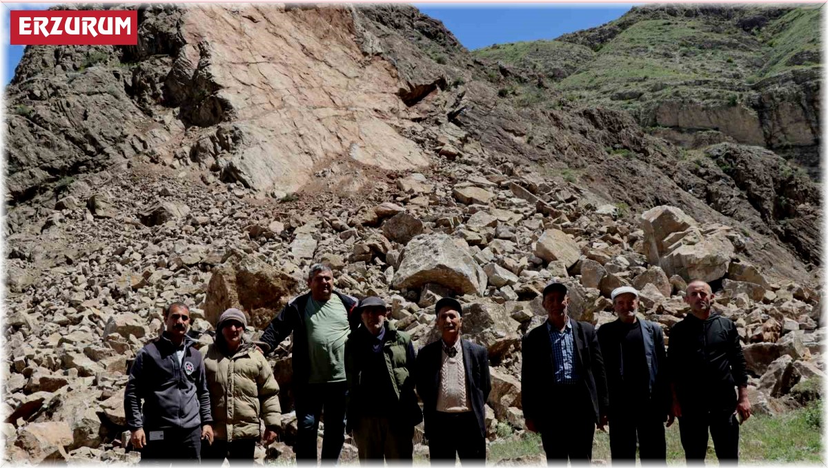 Oltu'da sağanak yağış heyelana neden oldu