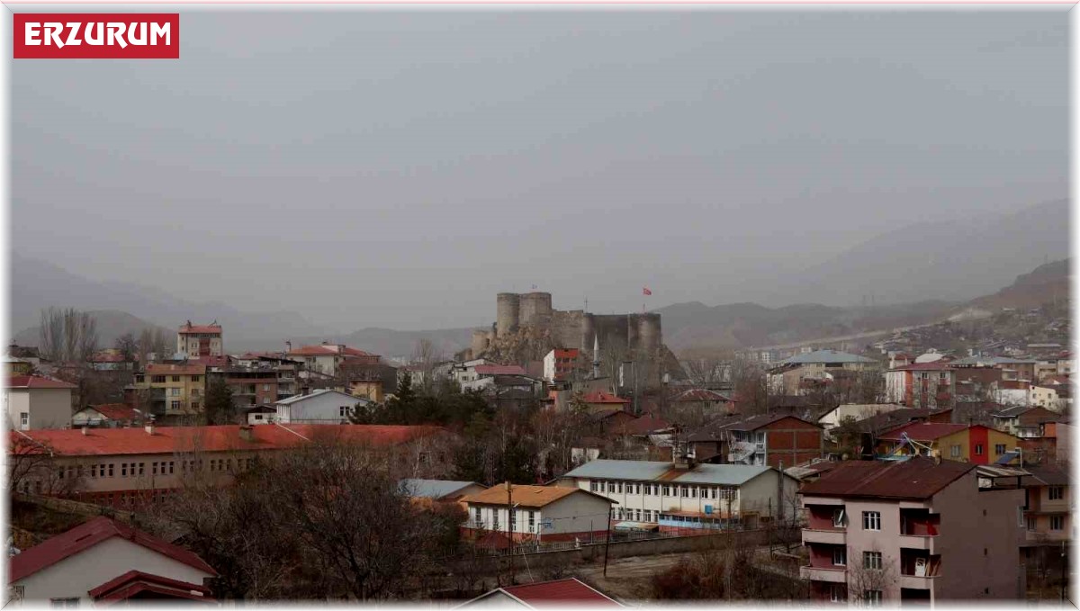 Oltu'da toz bulutu etkili oldu