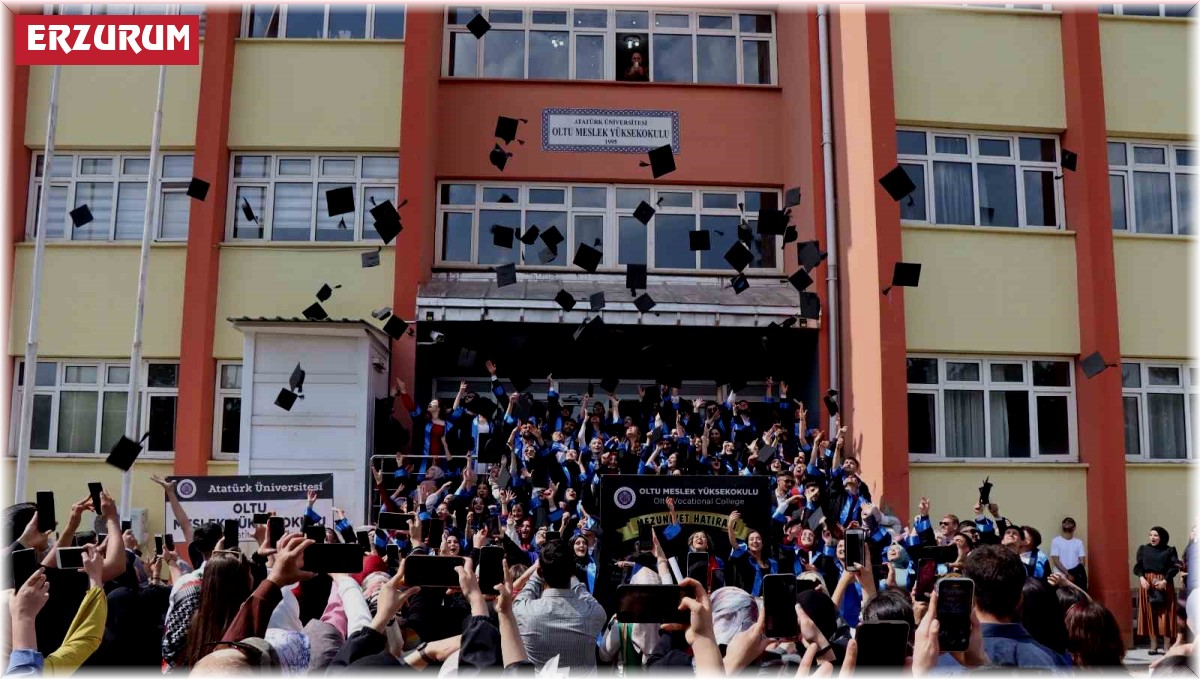 Oltu Meslek Yüksek Okulu'nda mezuniyet coşkusu