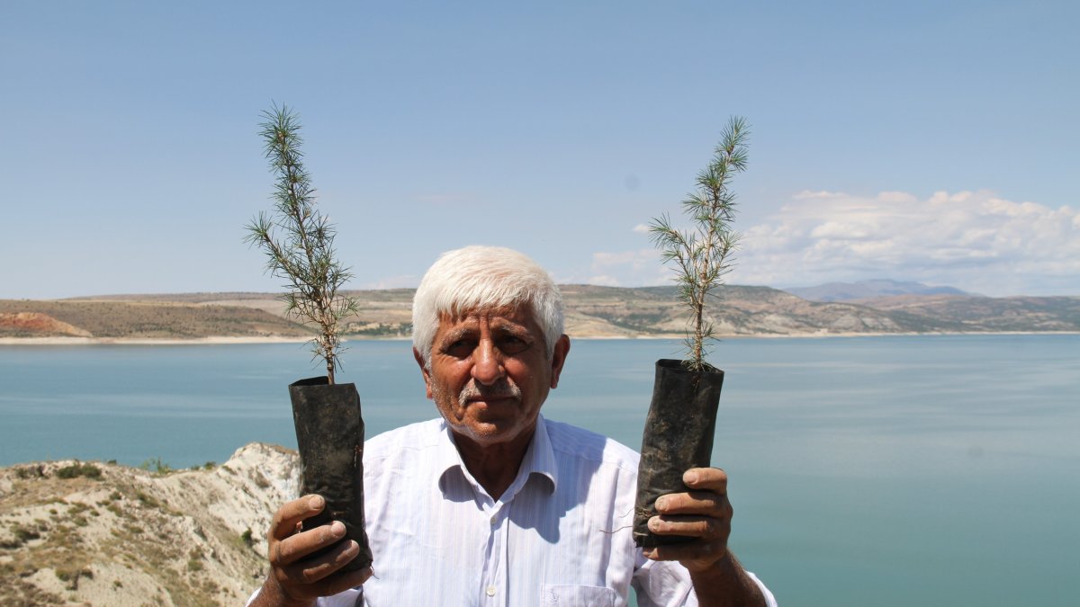 Ömrünü ağaçlara adadı, 38 yılda köyün çehresini değiştirerek 30 bin ağaç dikti