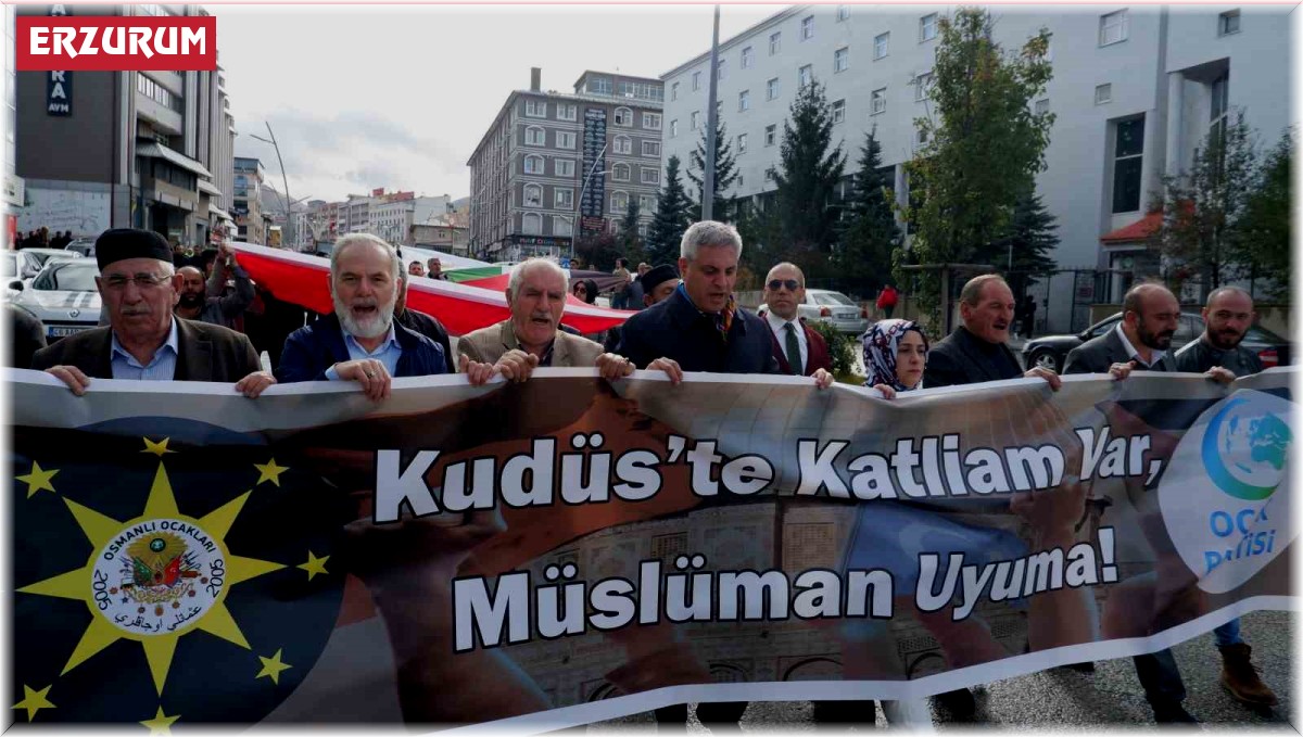 Osmanlı Ocakları Erzurum'da dünya Müslümanları için yürüdü