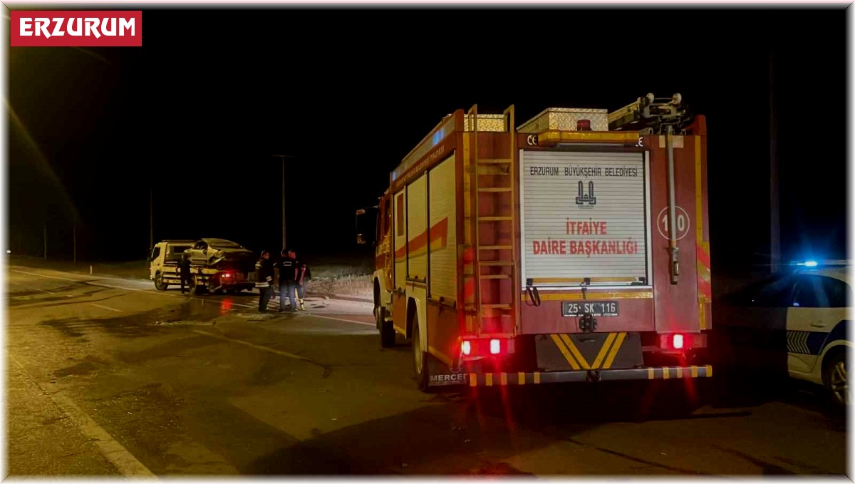 Otomobil aydınlatma direğine çarpıp takla attı: 2 yaralı