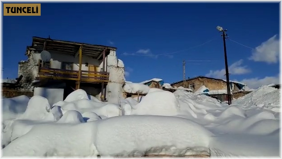 Ovacık'ta evler kara gömüldü