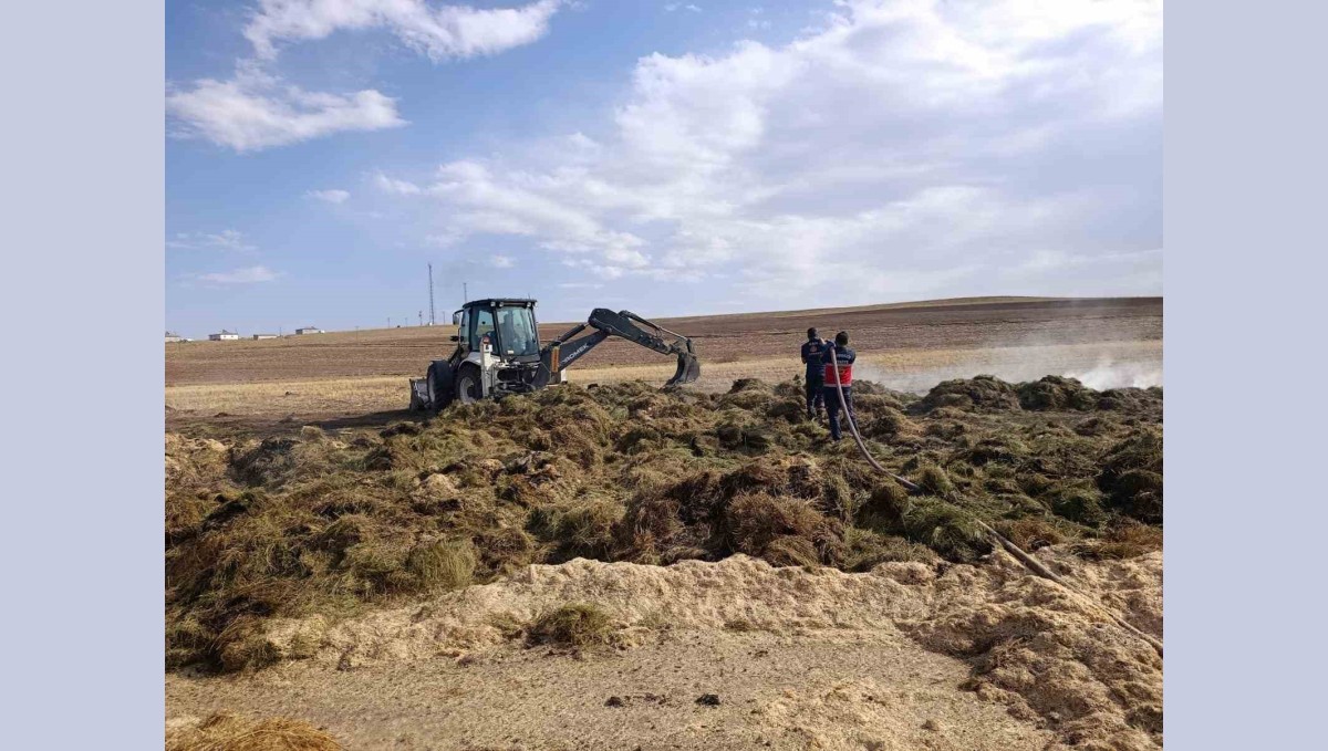 Özalp'ta çıkan yangında 700 bağ ot, 7 ton saman kül oldu