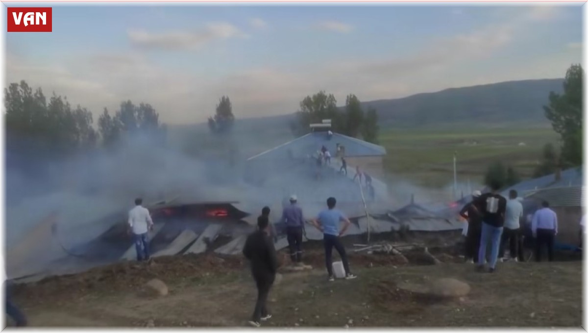 Özalp'ta ev ve ahır yangını