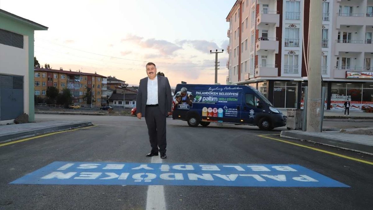 Palandöken Belediyesinin yol ve asfalt çalışmaları
