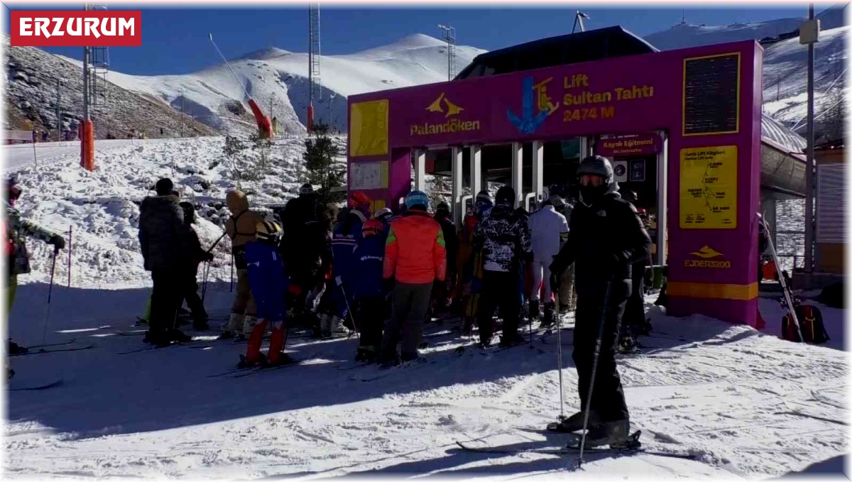 Palandöken'de hafta sonunda kayak keyfi