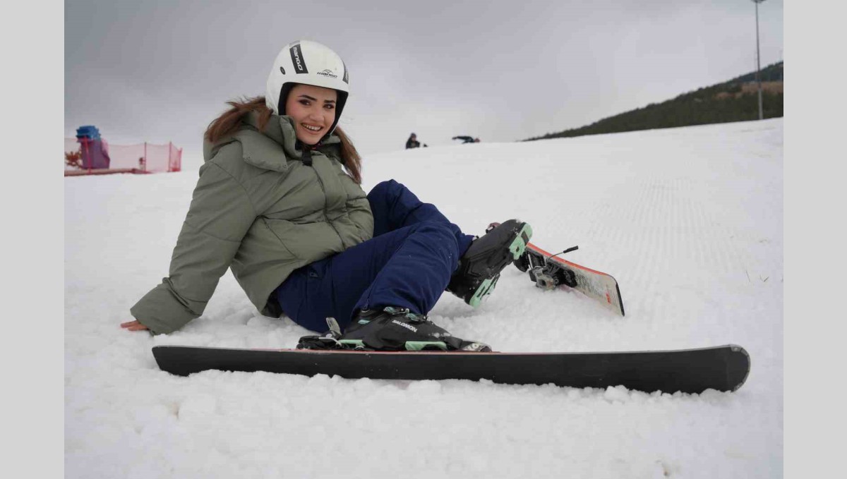 Palandöken'de kayak keyfi başladı