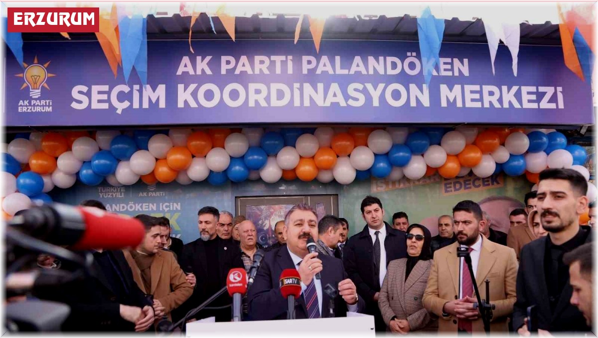 Palandöken'de miting gibi SKM açılışı