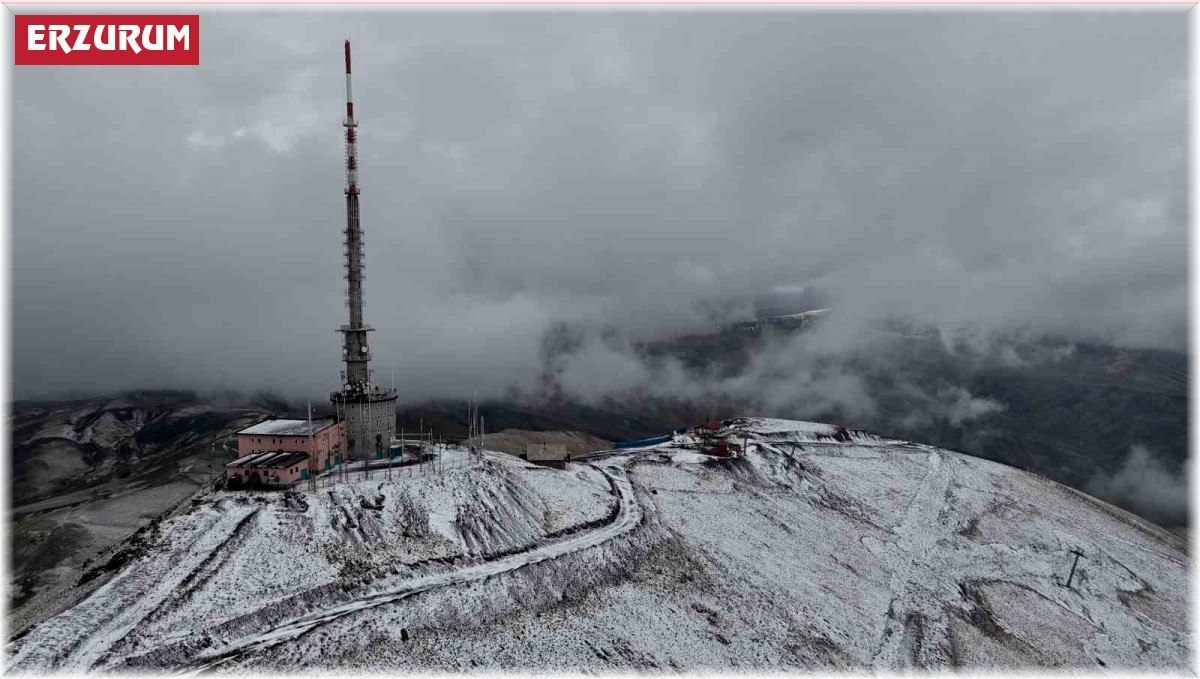 Palandöken'e karla gelen görsel şölen