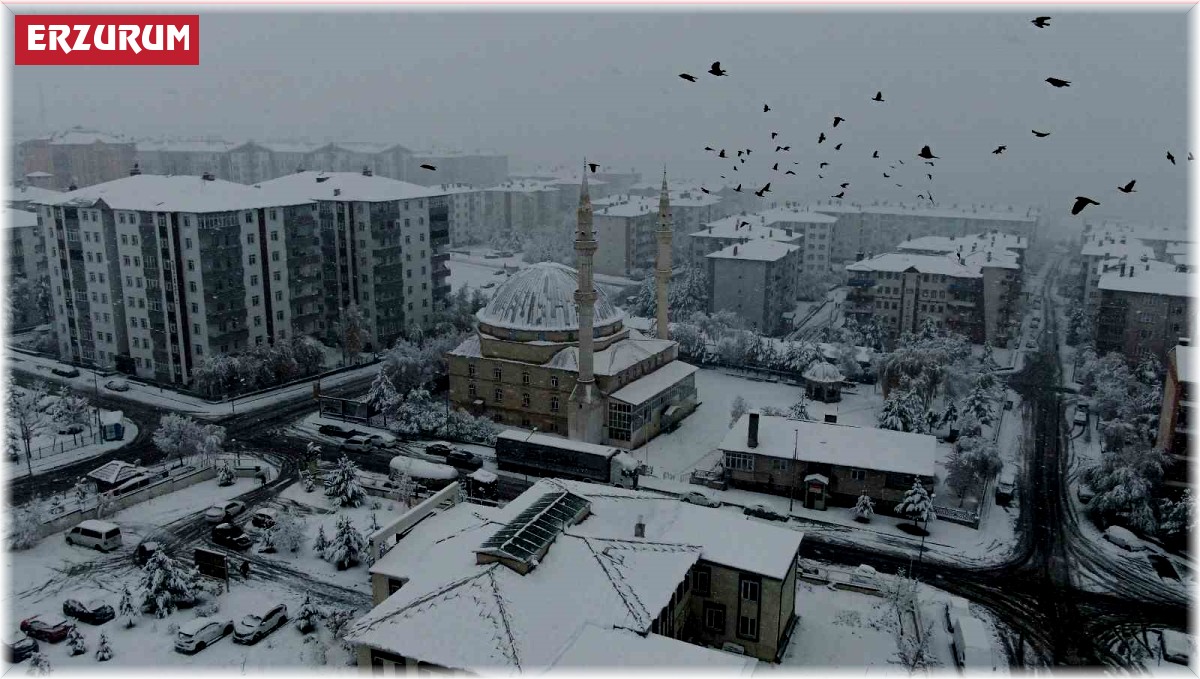 Palandöken'e karla gelen güzellik