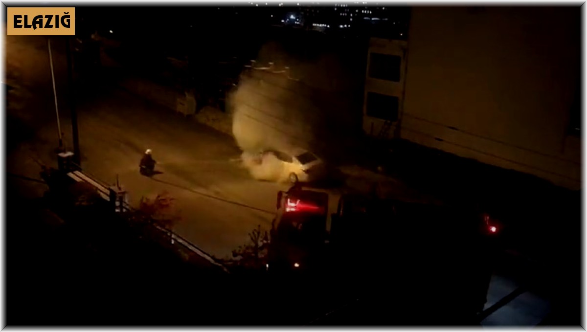 Park halindeki araç alev topuna döndü