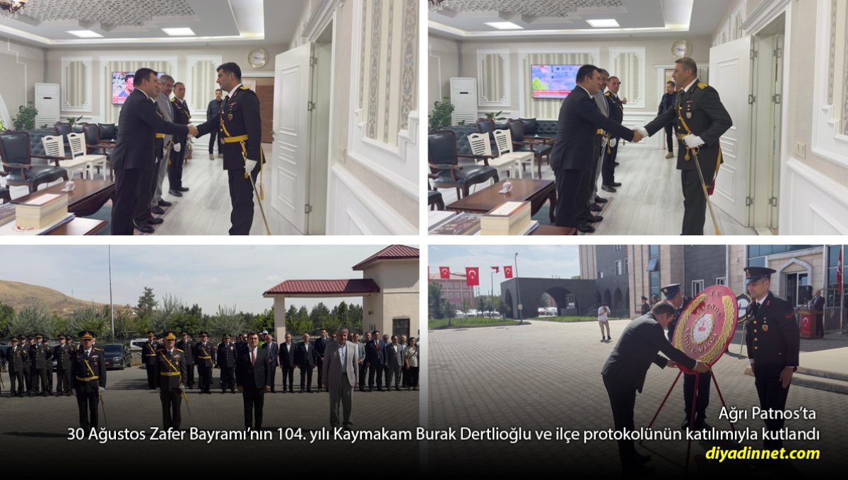 Patnos'ta 30 Ağustos Zafer Bayramı coşkusu: İlçe protokolü çelenk töreninde buluştu