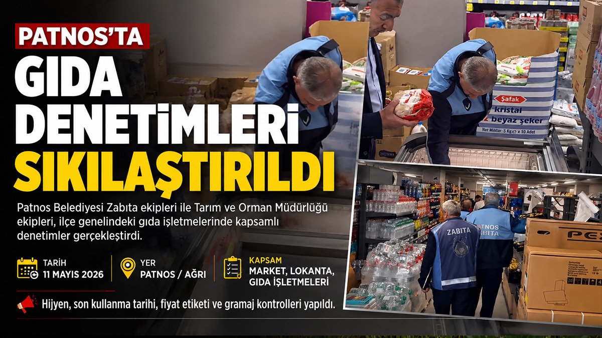 Patnos'ta gıda işletmeleri denetlendi: Bazılarına cezai işlem uygulandı