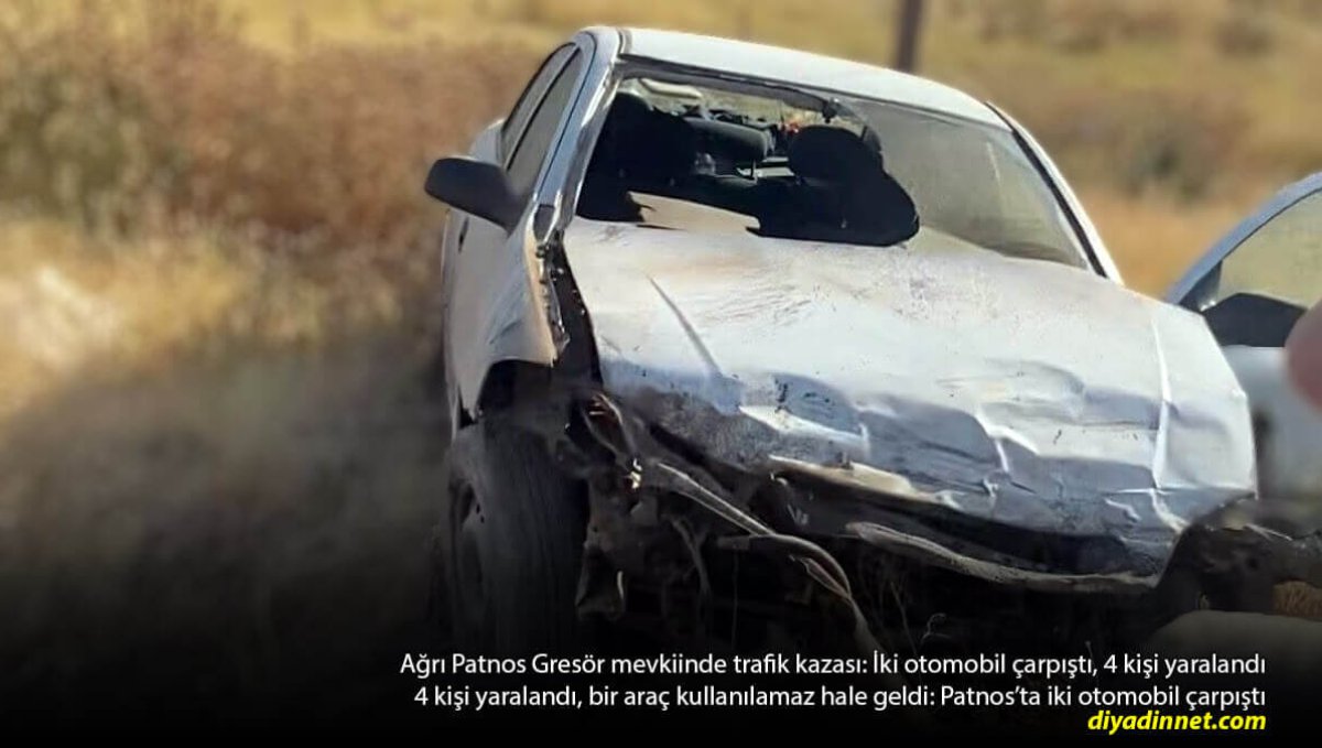 Patnos'ta Korkutan Kaza: 4 Yaralı, 1 Araç Hurdaya Döndü