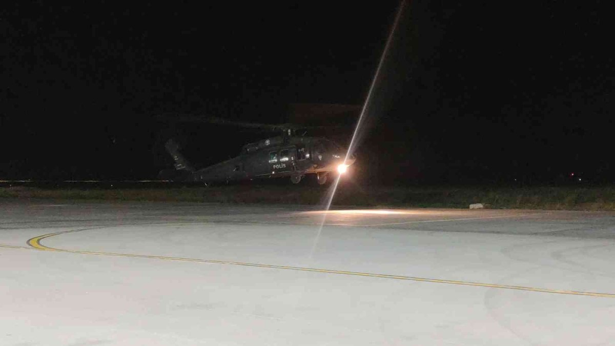 Polis helikopteri 15 yaşındaki genç için gece havalandı
