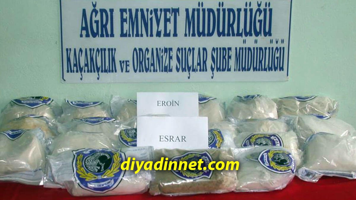 Polis Köpeği Angel Buldu: Ağrı'da 15 Kilo Eroin ve 5 Kilo Esrar Ele Geçirildi