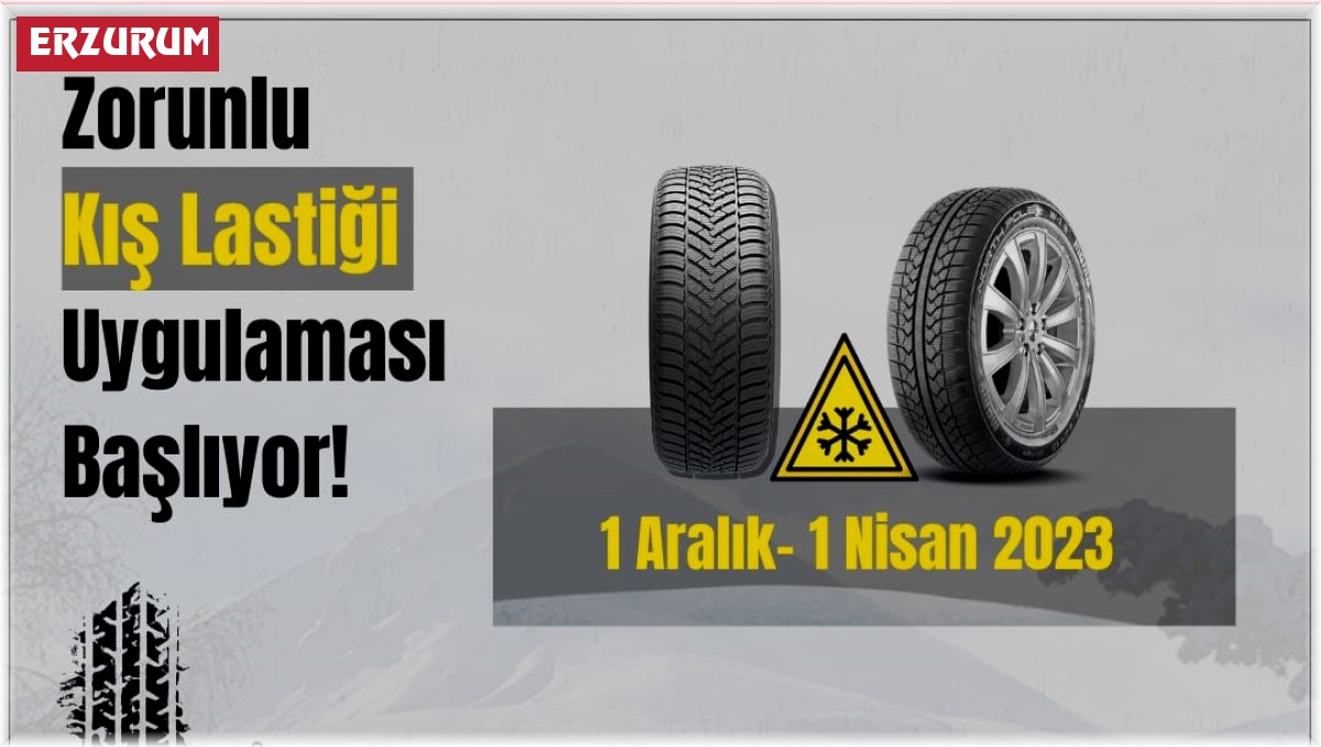 Polisten sürücülere kış lastiği uyarısı