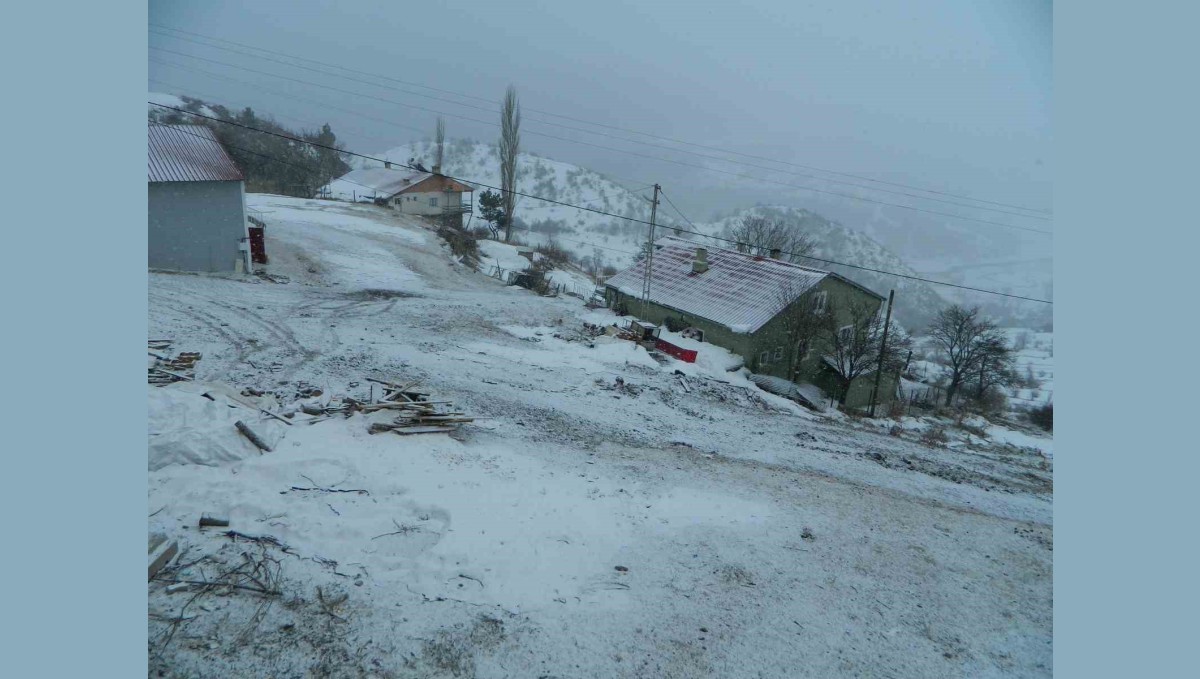 Posof güne karla uyandı