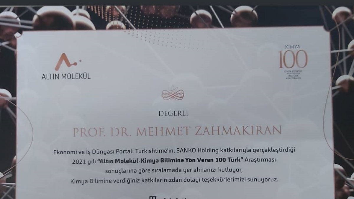 Prof. Dr. Mehmet Zahmakıran'dan bir başarı daha