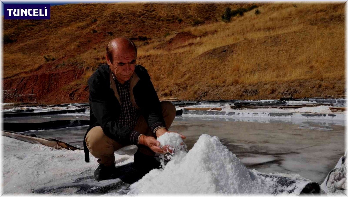 Pülümür'de geleneksel yöntemlerle çıkarılan kaya tuzu büyük rağbet görüyor