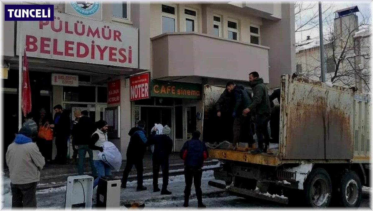 Pülümür'den Adıyaman'a yardım