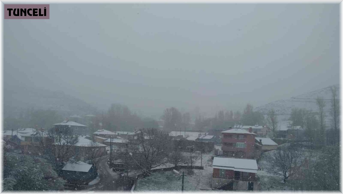 Pülümür ilçesine mayıs ayında kar yağdı