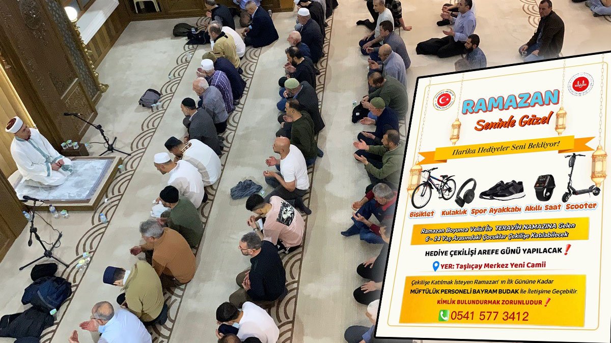 Ramazan Boyunca Teravihe Gelen Çocuklara Bisiklet ve Akıllı Saat Çekilişi