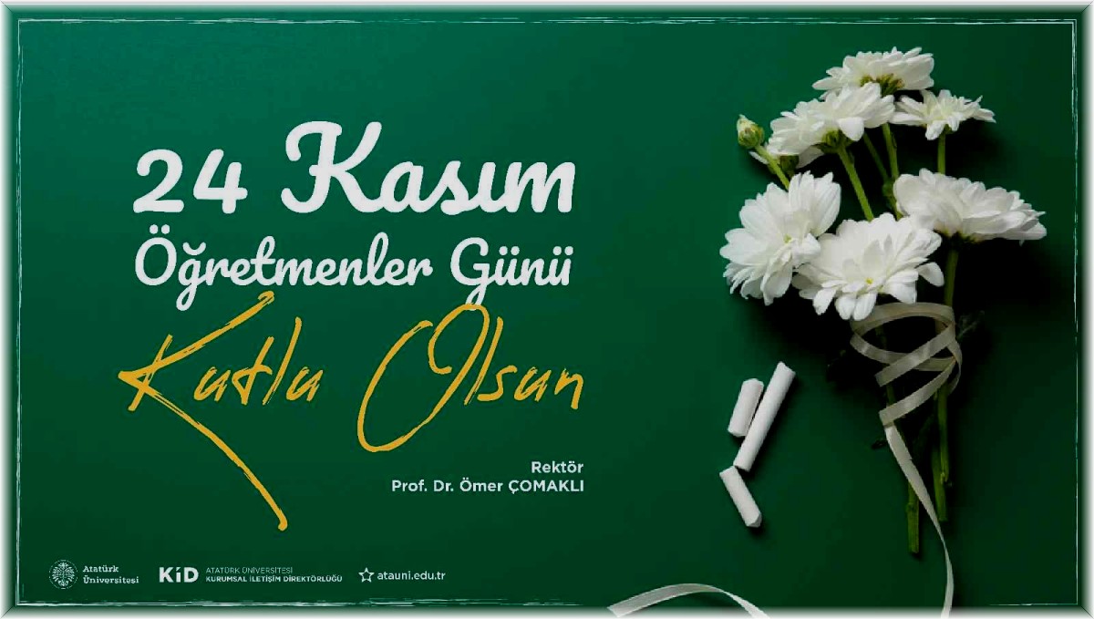 Rektör Çomaklı'dan 24 Kasım Öğretmenler Günü kutlaması