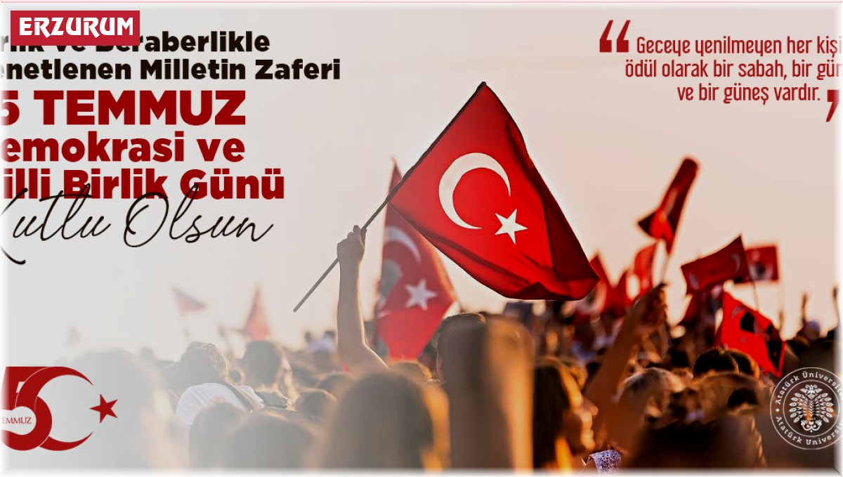 Rektör Çomaklı: "Demokrasi nöbetimiz hiçbir zaman bitmeyecektir"