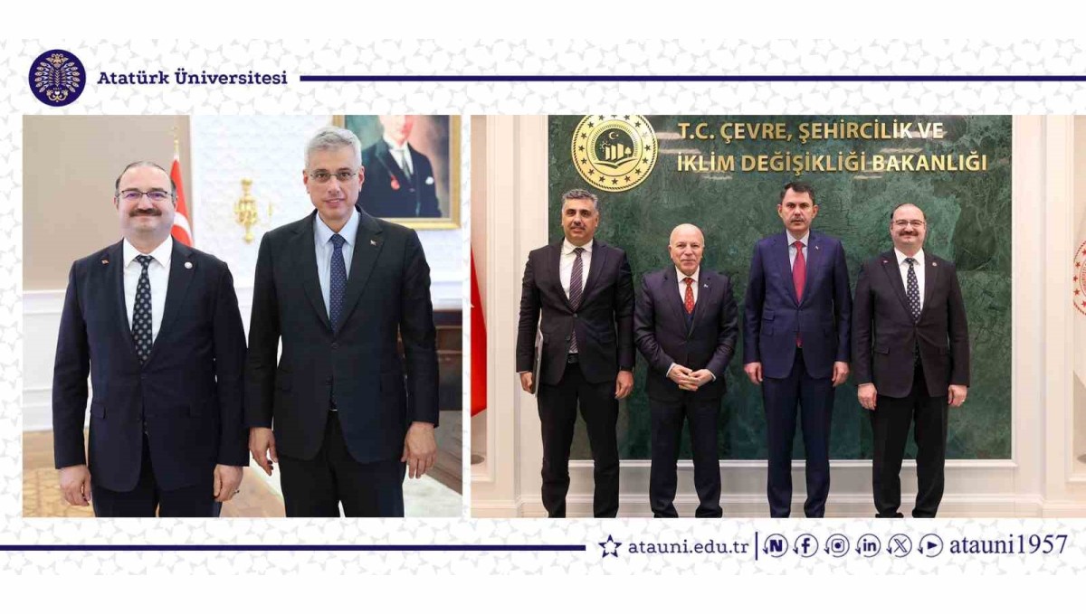 Rektör Hacımüftüoğlu, Bakan Memişoğlu ve Bakan Kurum'u ziyaret etti