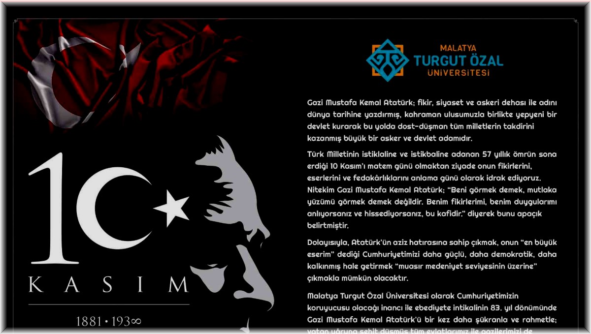 Rektör Karabulut'tan 10 Kasım mesajı