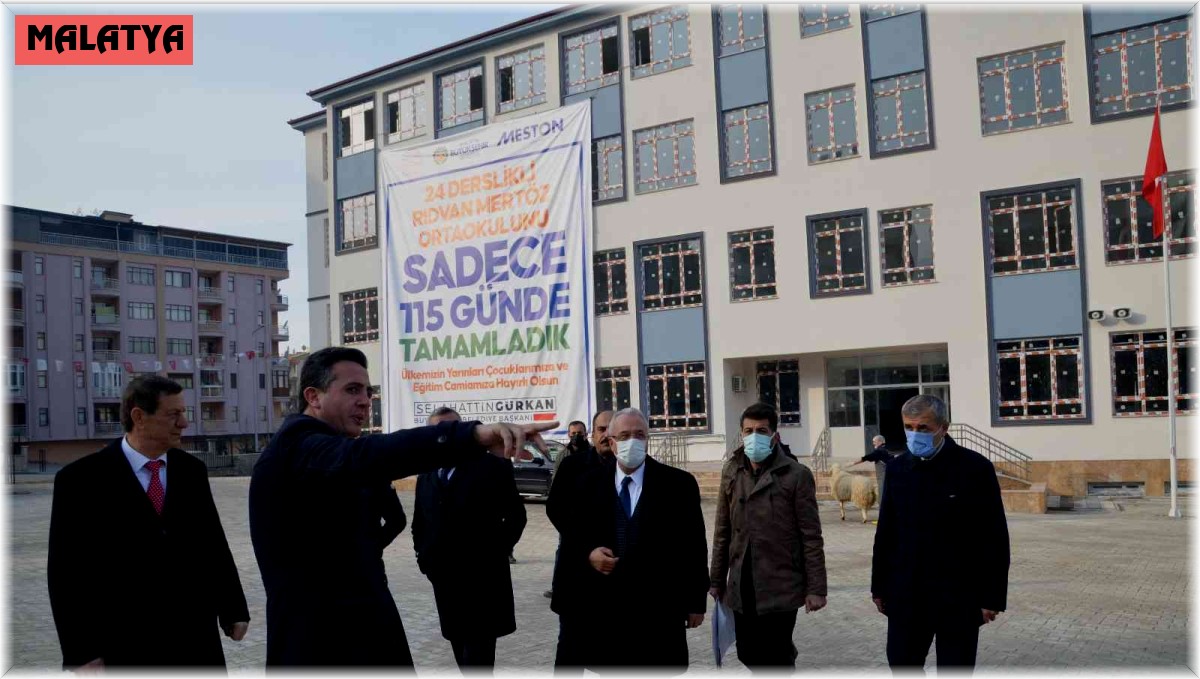 Rıdvan Mertöz Ortaokulu 115 günde tamamlandı