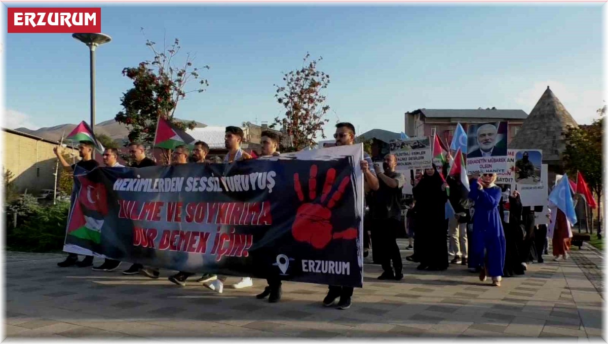 Sağlık çalışanları Gazze'ye yönelik saldırıları protesto etti