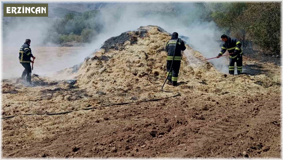 Samanlık yangını itfaiyenin müdahalesiyle kontrol altına alındı