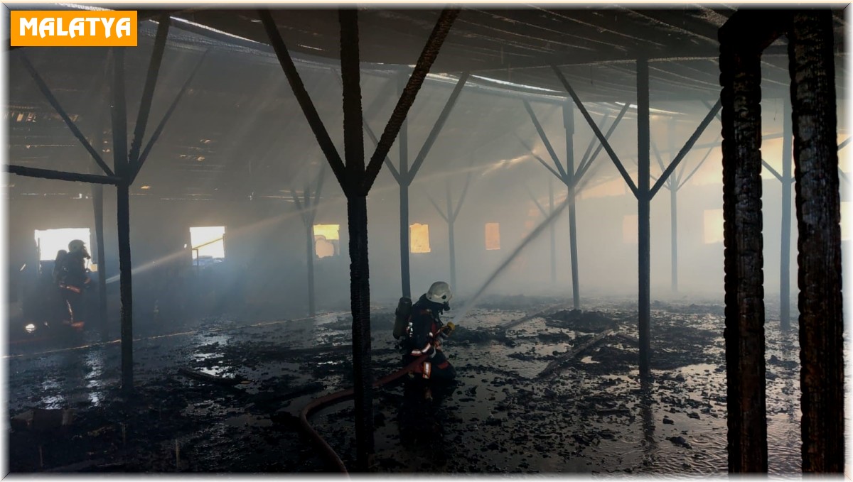 Şantiyede korkutan yangın