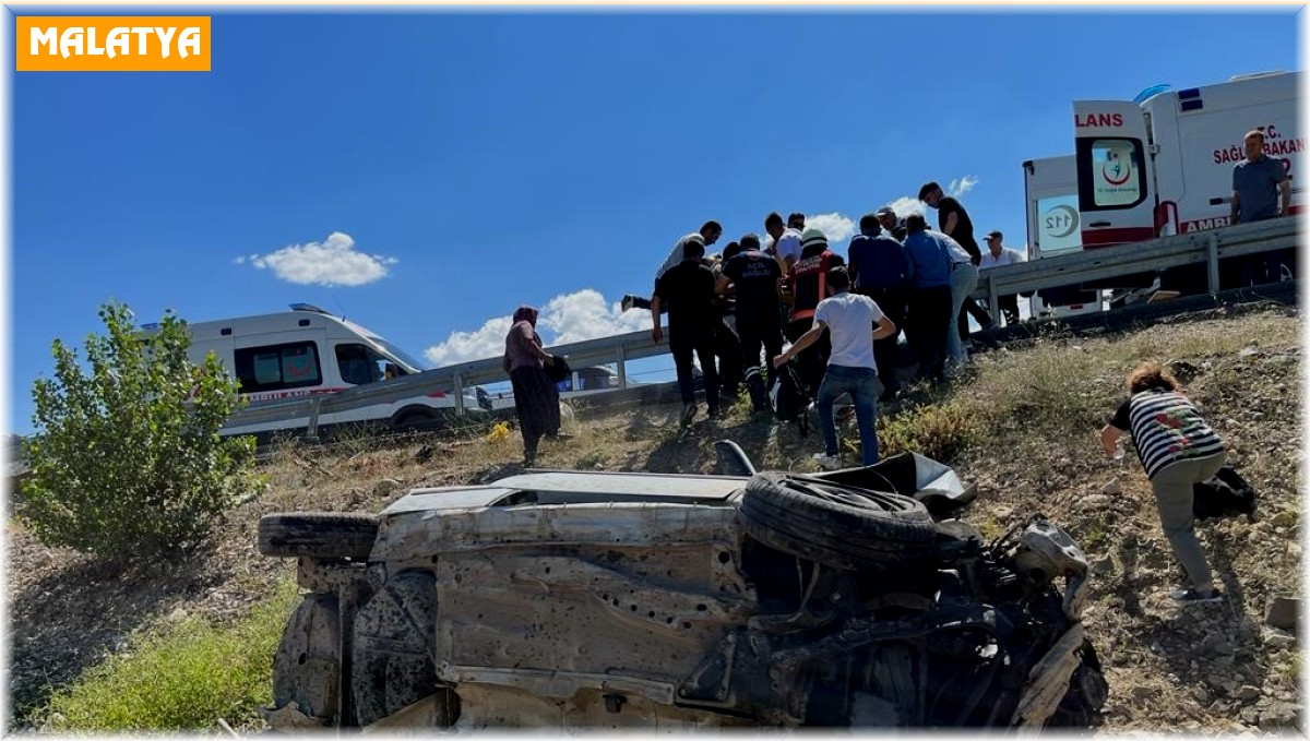Şarampole uçan araçta 3 kişi yaralandı