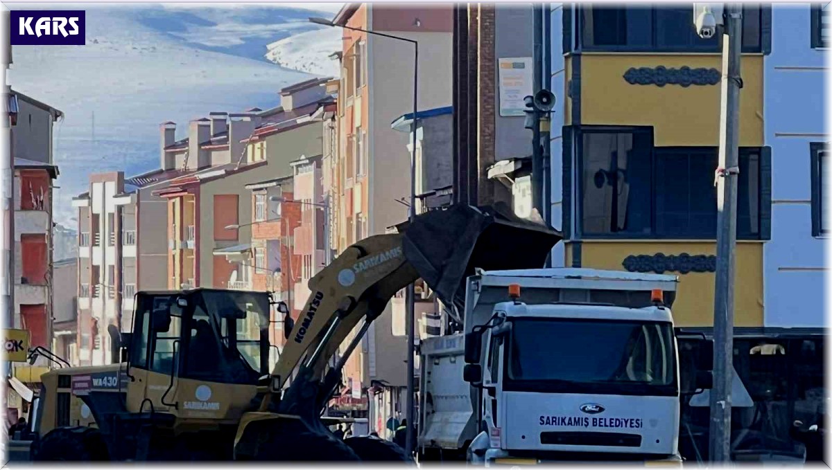 Sarıkamış'ta kar temizliği