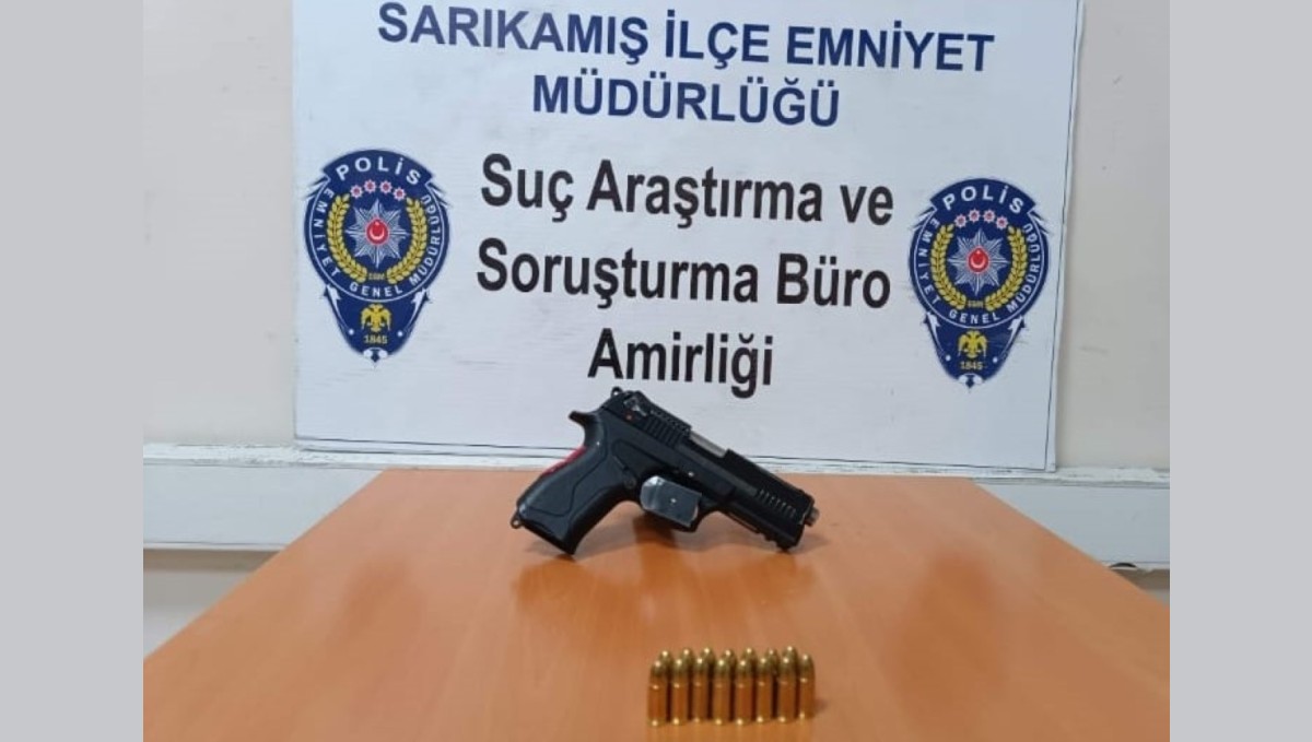 Sarıkamış'ta silah ele geçirildi