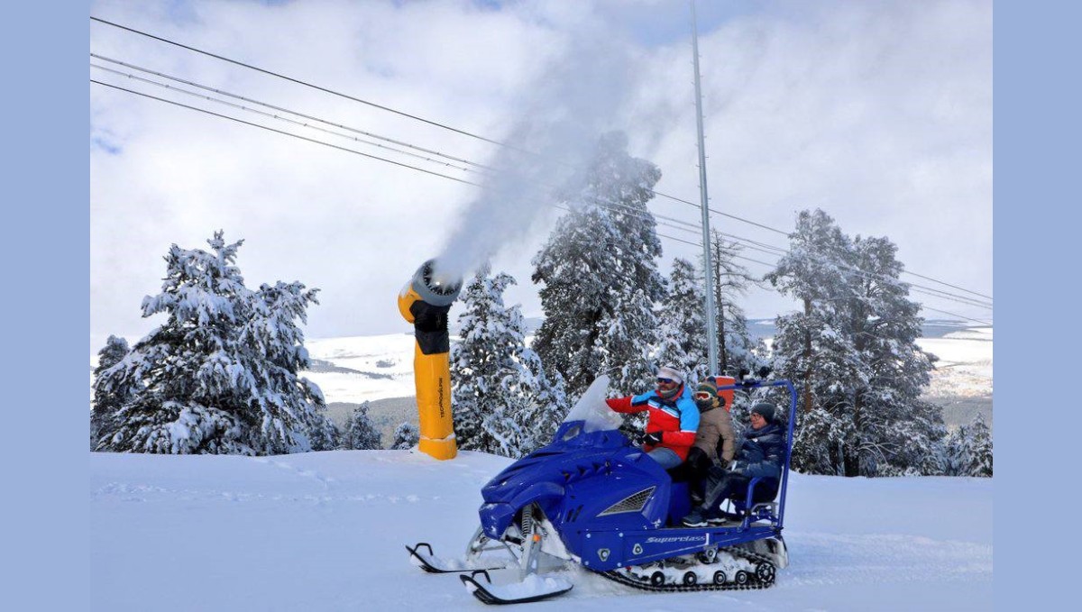 Sarıkamış'ta suni karlama sistemleri test ediliyor