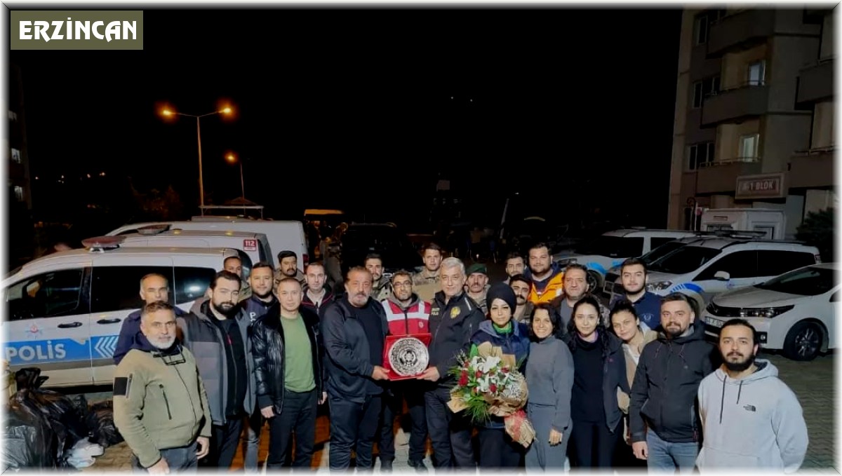 Şef Yalçınkaya'ya Erzincan Emniyet Müdürlüğünden teşekkür