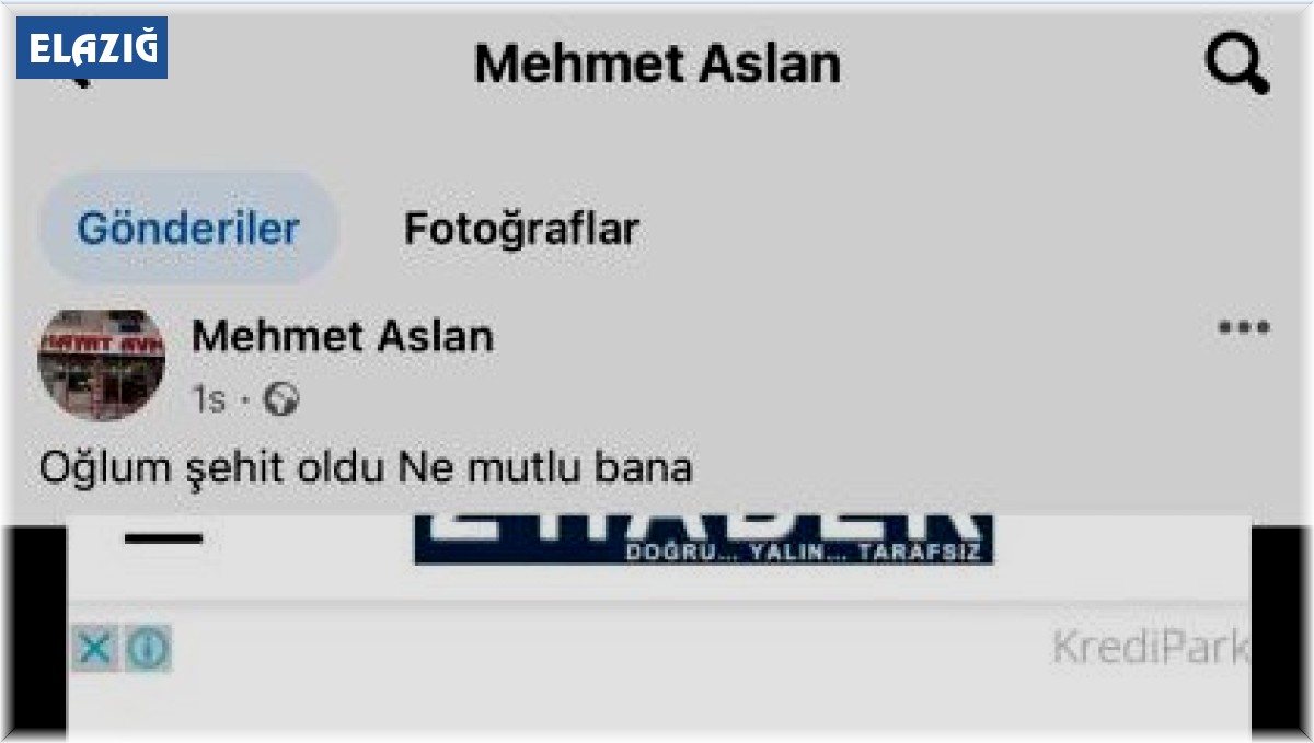 Şehit babasından duygulandıran paylaşım: "Oğlum şehit oldu ne mutlu bana"