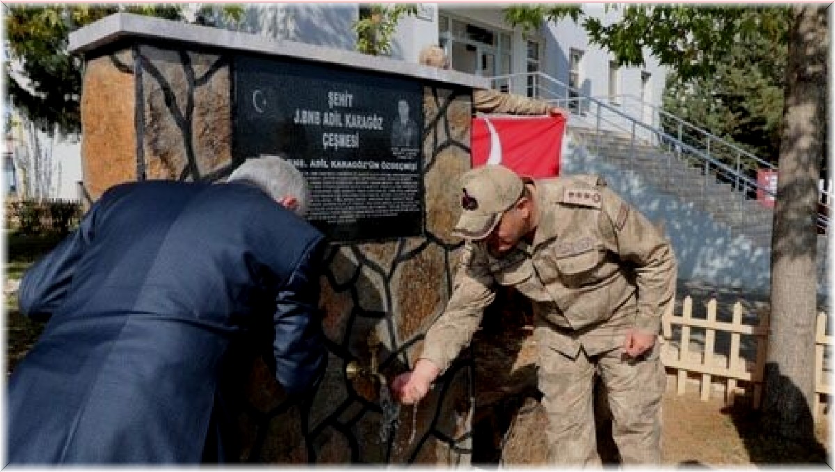 Şehit binbaşı adına çeşme yaptırıldı
