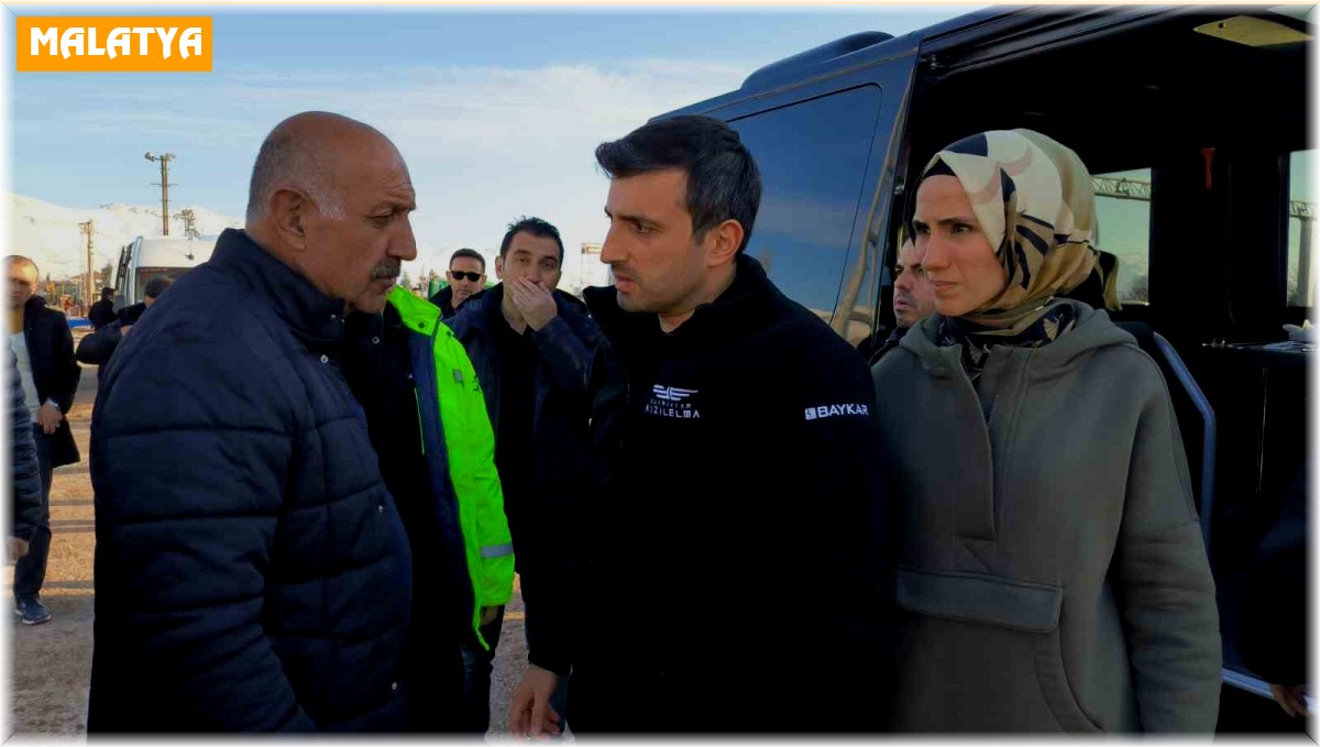 Selçuk Bayraktar, Doğanşehir'de depremzedeleri ziyaret etti