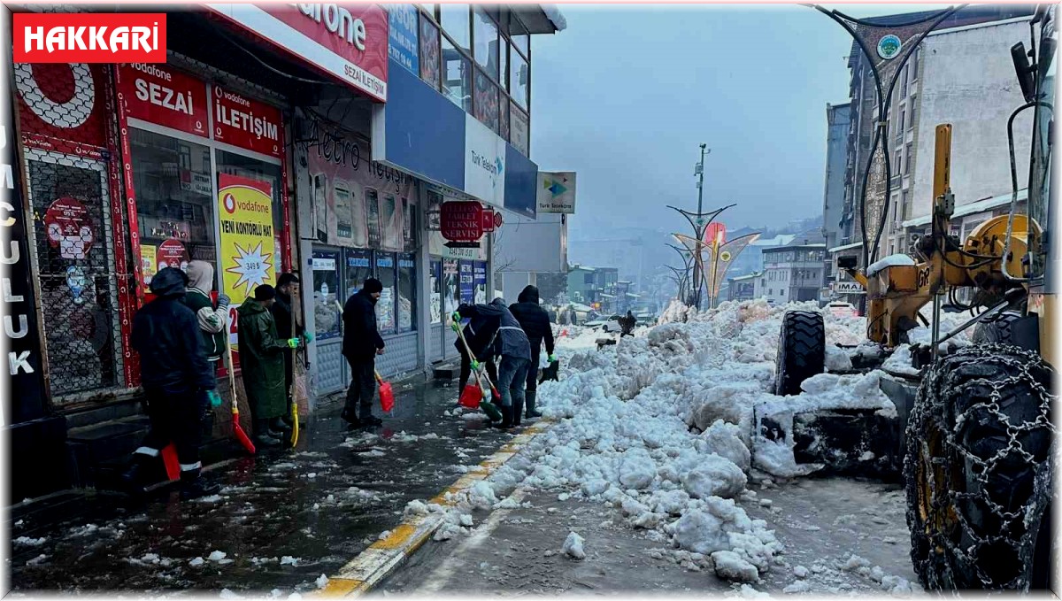 Şemdinli Belediyesinden kar mesaisi