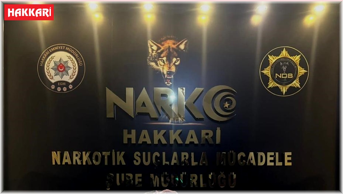 Şemdinli'de 5 kilo 550 gram metamfetamin ele geçirildi