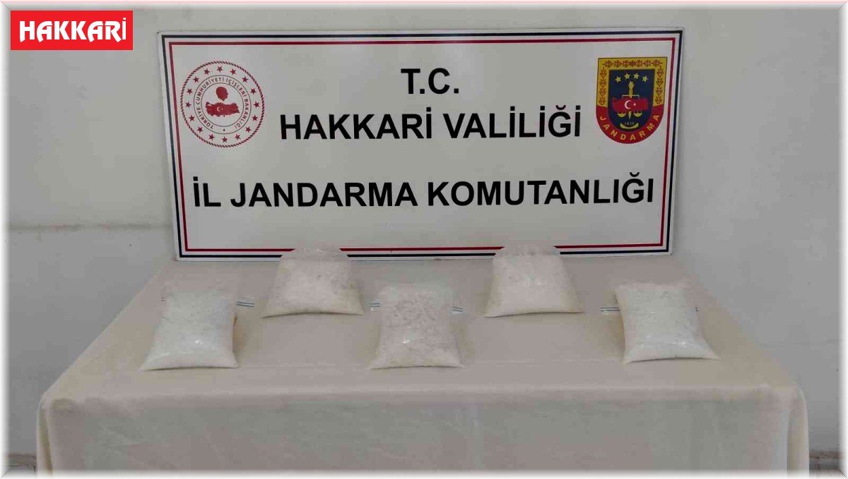 Şemdinli'de 5 kilo metamfetamin ele geçirildi