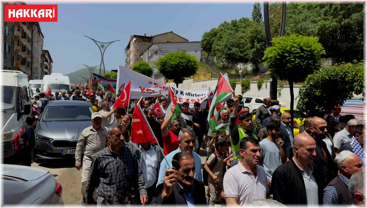 Şemdinli'de İsrail'in soykırımı kınandı