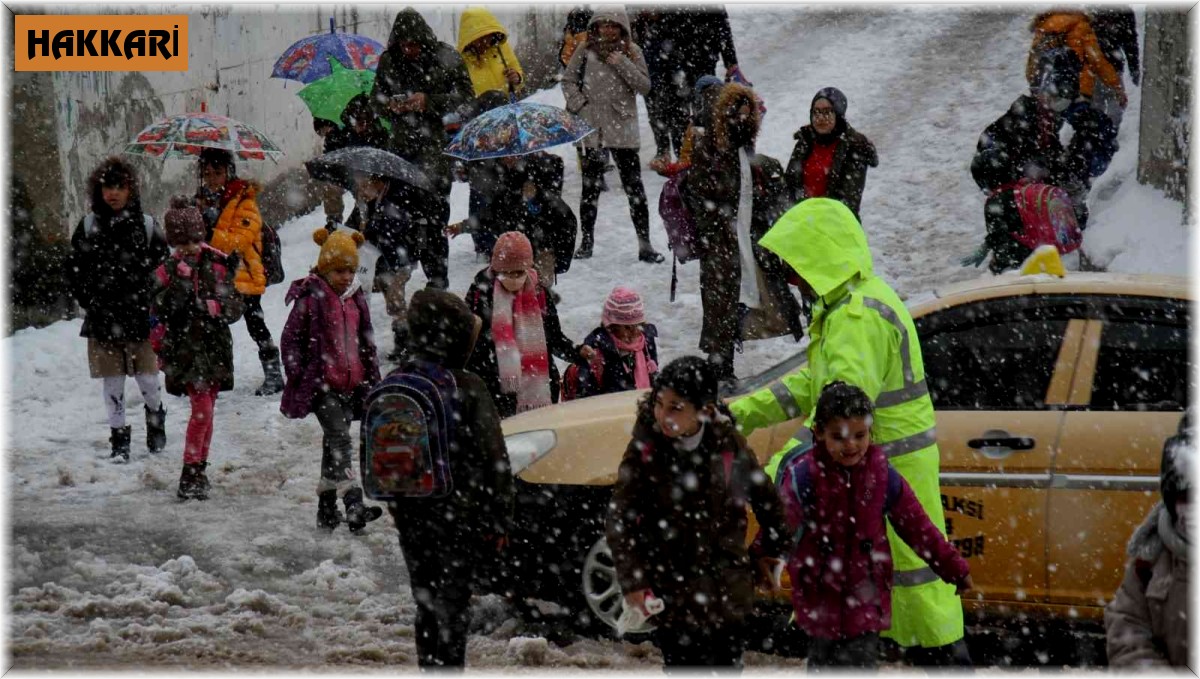 Şemdinli'de kar yoğun kar yağışı